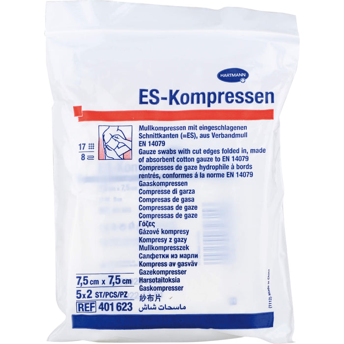 ES-Kompresse steril 10x10cm 8f CPC, 10 St. Kompressen