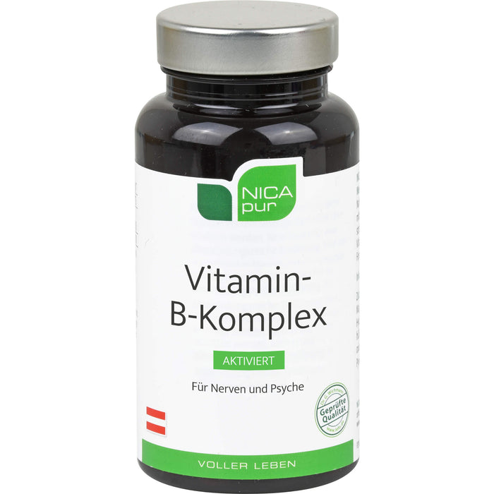 NICApur Vitamin-B-Komplex aktiviert Kapseln für Nerven und Psyche, 60 St. Kapseln