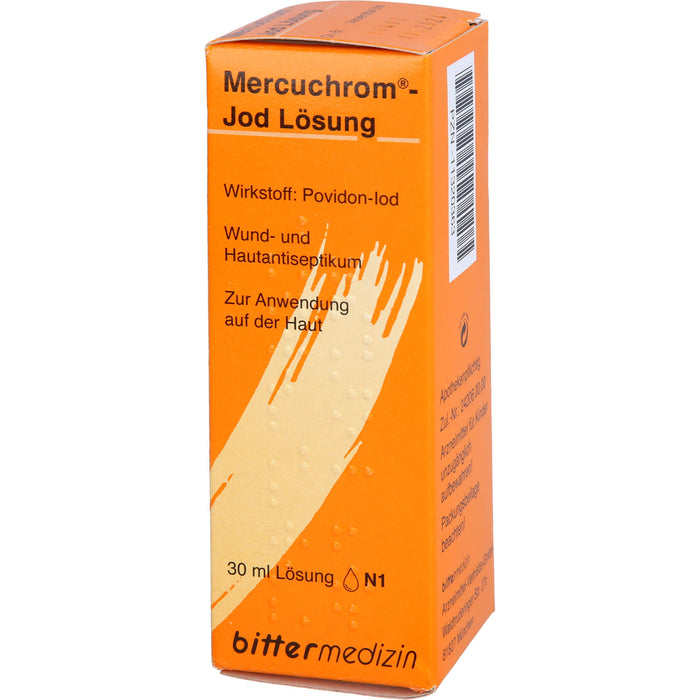 Mercuchrom Jod Lösung Wund- und Hautantiseptikum, 30 ml Lösung