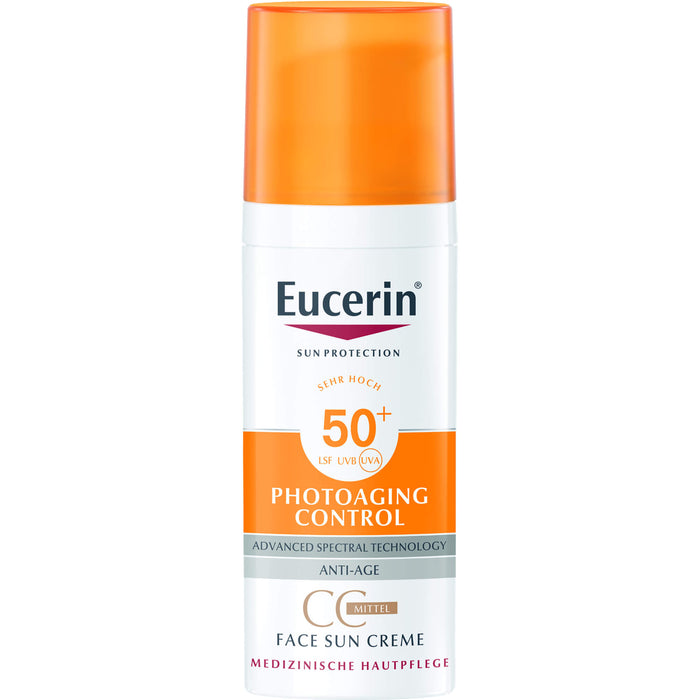 Eucerin Photoaging Control Face Sun CC Creme getönt LSF 50+ mittel, 50 ml Creme