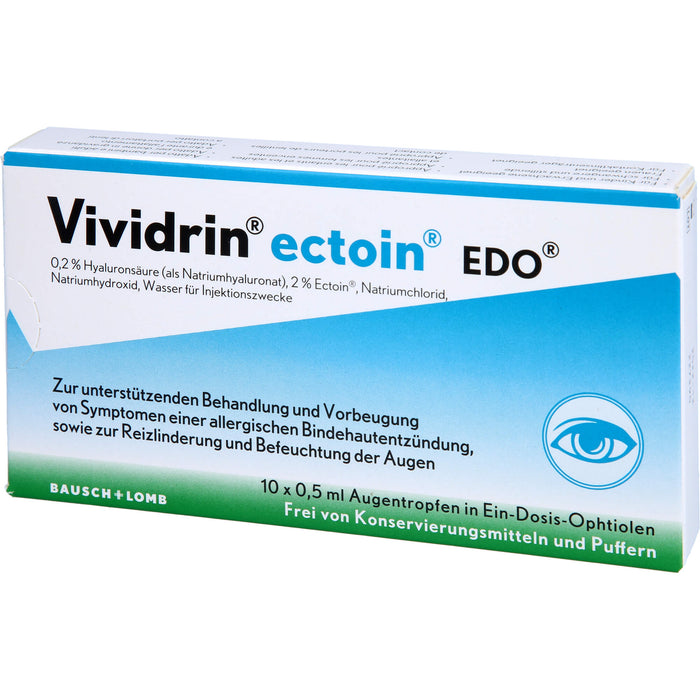 Vividrin ectoin EDO Augentropfen, 10 St. Einzeldosispipetten