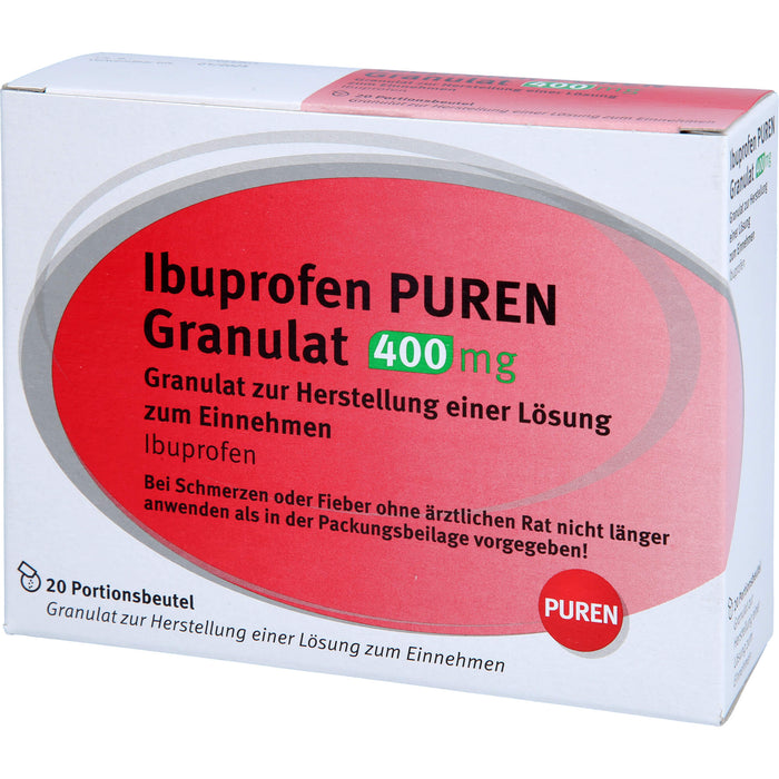 Ibuprofen PUREN Granulat 400 mg, 20 St. Beutel