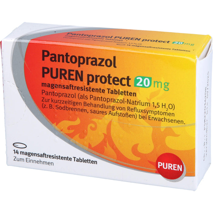Pantoprazol PUREN protect 20 mg Tabletten, 14 St. Tabletten