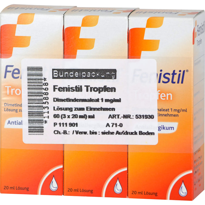 Fenistil Tropfen zur symptomatischen Behandlung von allergischen Erkrankungen und Juckreiz, 60 ml Lösung