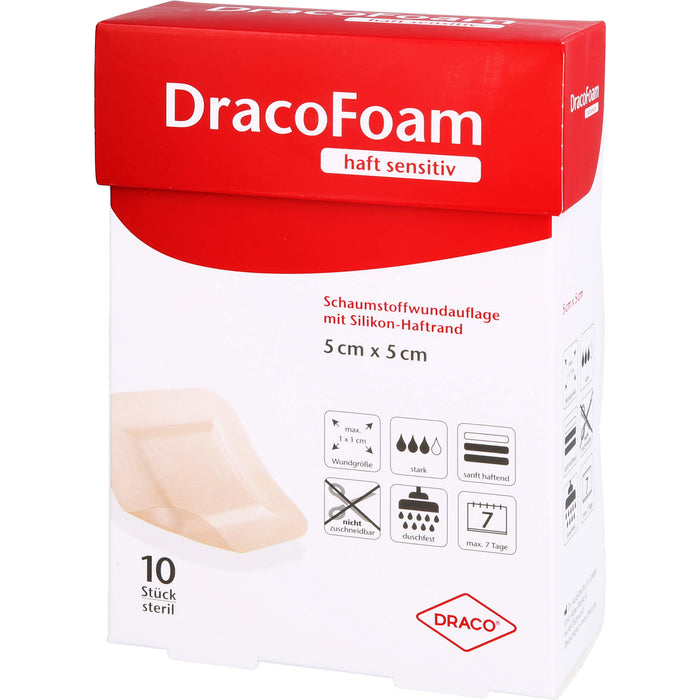 DracoFoam haft sensitiv Schaumstoffverband, 10 St VER