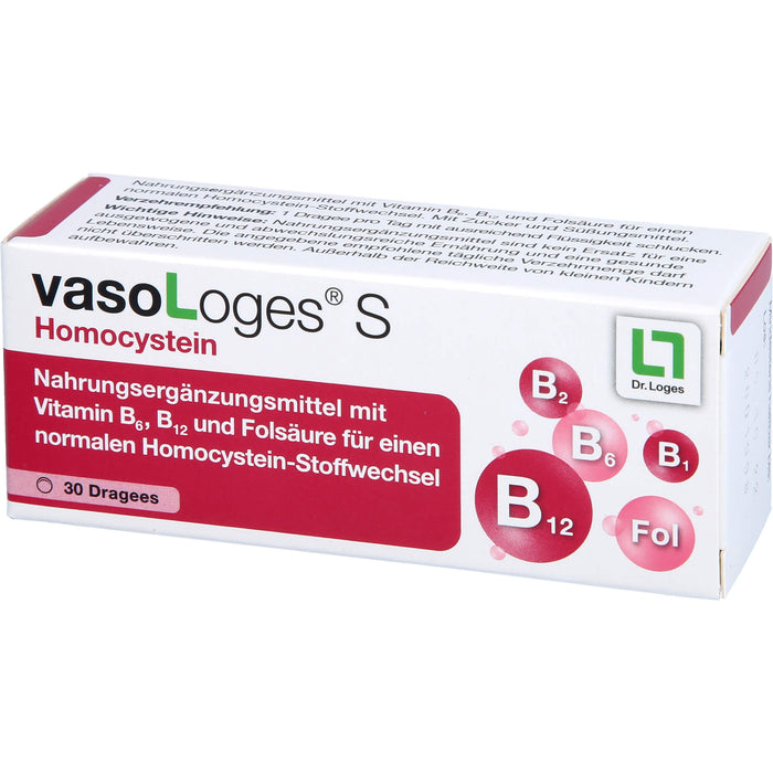 vasoLoges S Homocystein Dragees, 30 St. Tabletten