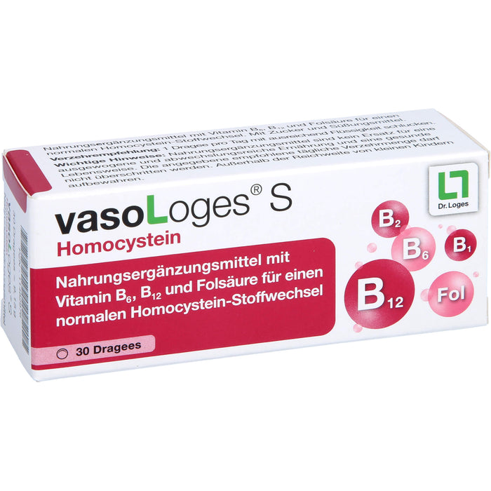 vasoLoges S Homocystein Dragees, 30 St. Tabletten