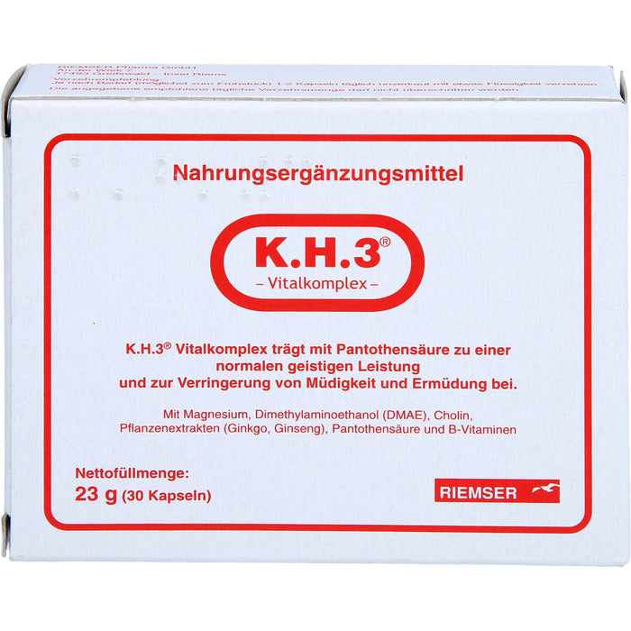 K.H.3 Vitalkomplex Kapseln, 30 St. Kapseln