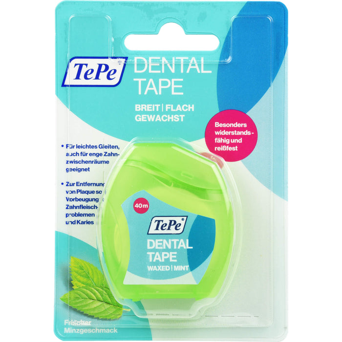 TePe Dental Tape breit flach gewachst mint 40 m, 1 St. Zahnseide