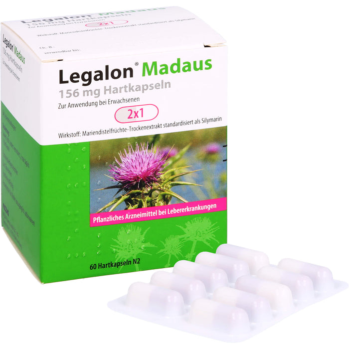 Legalon Madaus 156 mg Hartkapseln bei Lebererkrankungen, 60 St. Kapseln