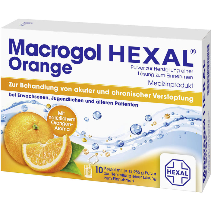 Macrogol HEXAL Orange, 10 St. Beutel