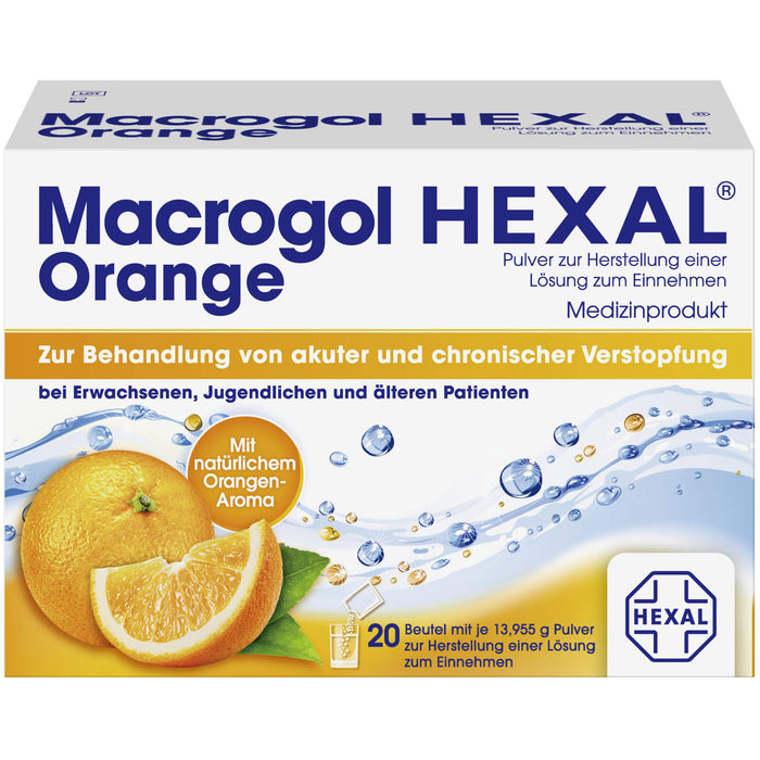 Macrogol HEXAL Orange, 20 St. Beutel