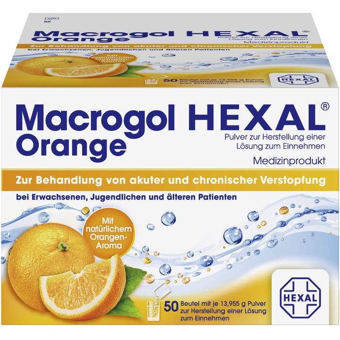Macrogol HEXAL Orange, 50 St. Beutel