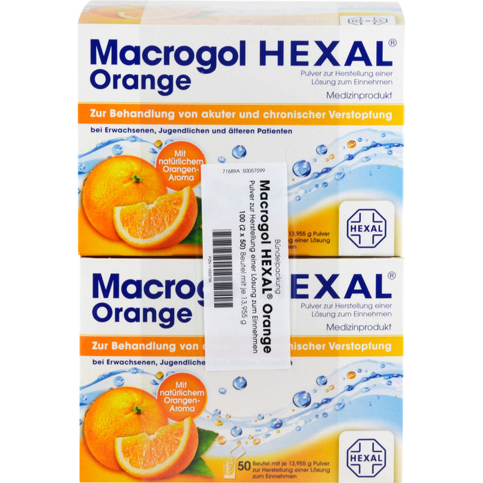Macrogol HEXAL Orange, 100 St. Beutel