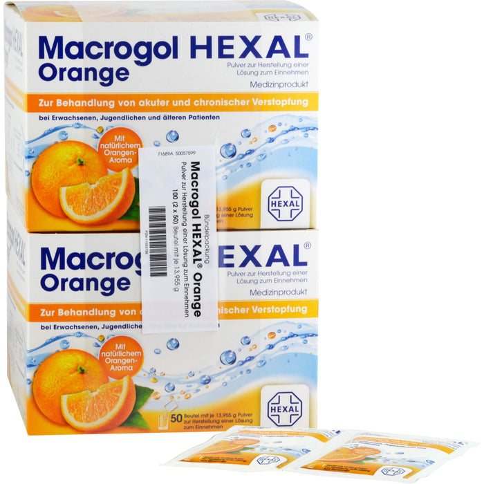Macrogol HEXAL Orange, 100 St. Beutel