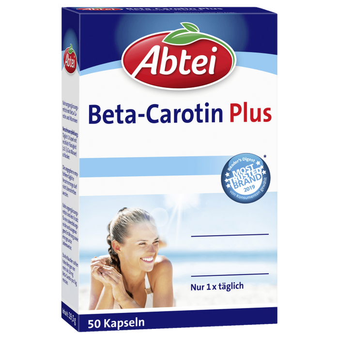 Abtei Beta-Carotin plus hautaktive B-Vitamine Kapseln, 50 St. Kapseln