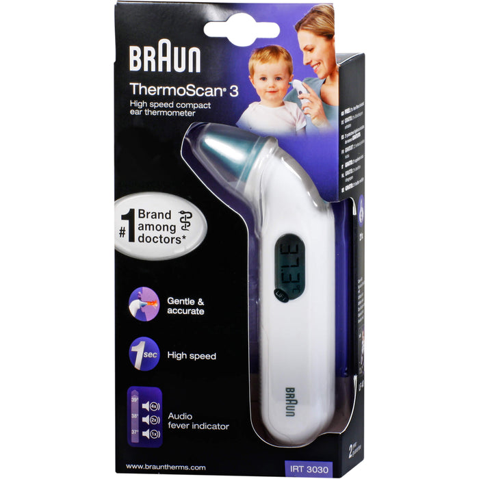BRAUN ThermoScan 3 Ohr-Kompaktthermometer, 1 St. Fieberthermometer