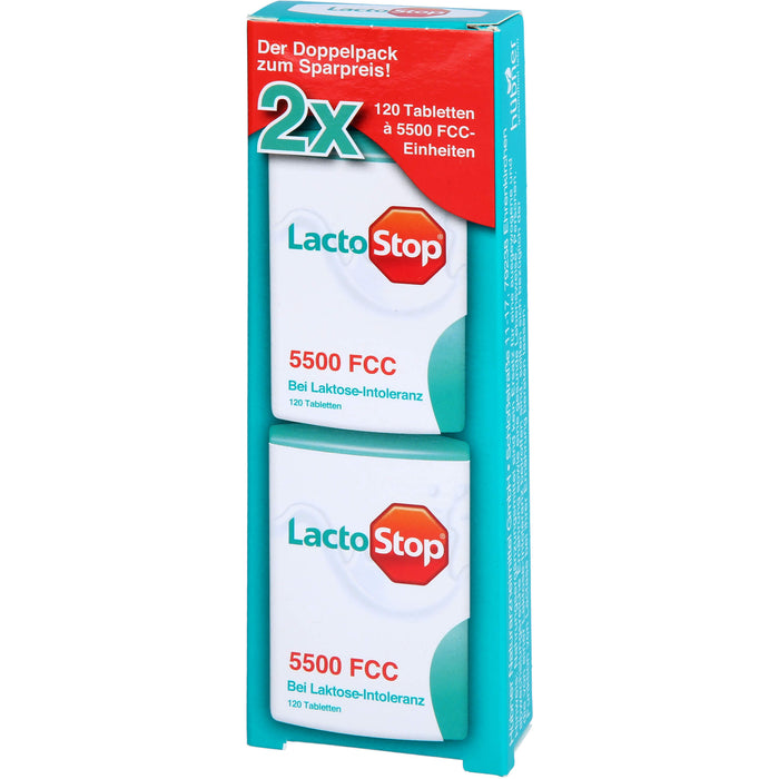 Lactostop 5,500 FCC Tabletten Klickspender bei Lactose-Intoleranz, 240 St. Tabletten