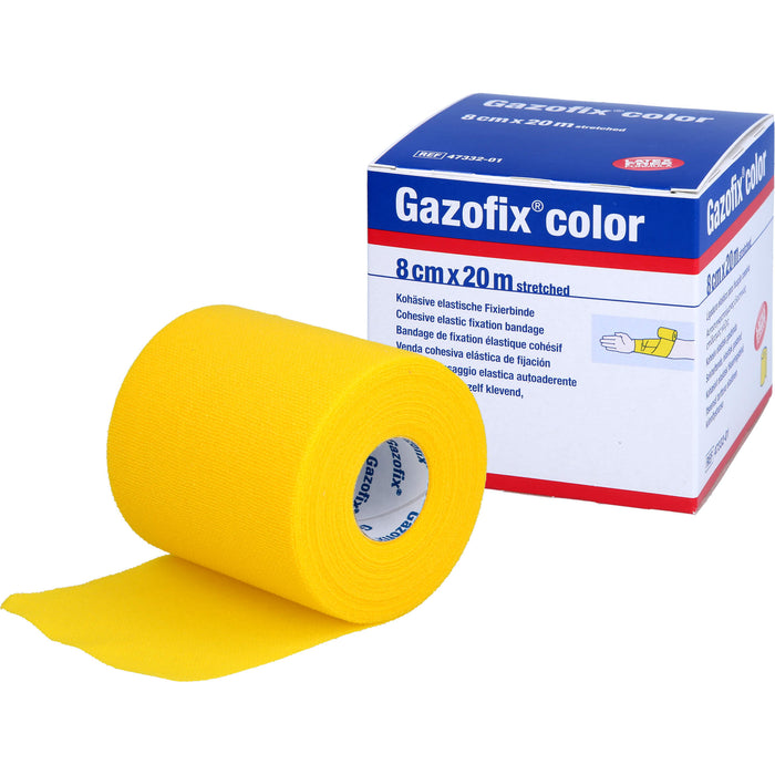 Gazofix color kohäsive Fixierbinde gelb 20m x 8cm, 1 St BIN