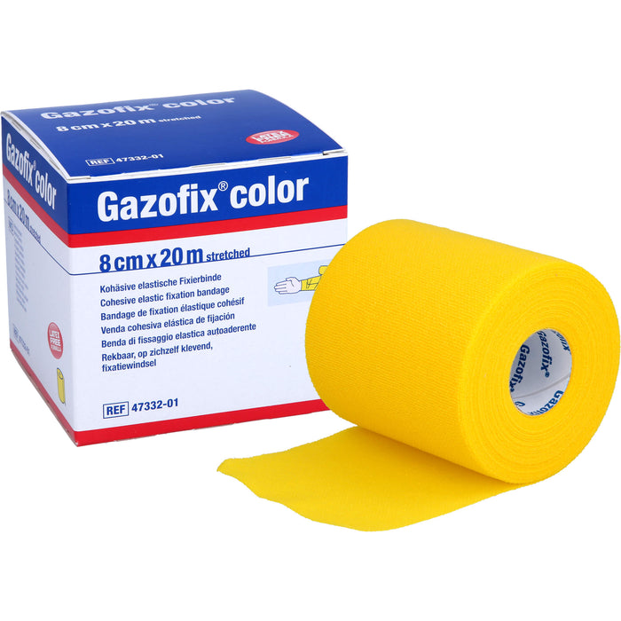 Gazofix color kohäsive Fixierbinde gelb 20m x 8cm, 1 St BIN