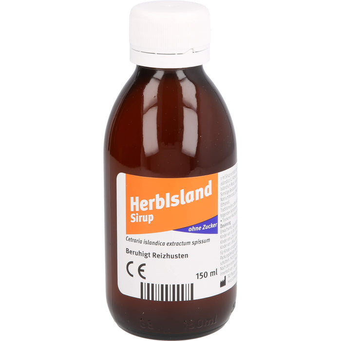 HerbIsland Sirup ohne Zucker beruhigt Reizhusten für Kinder und Erwachsene, 150 ml Lösung