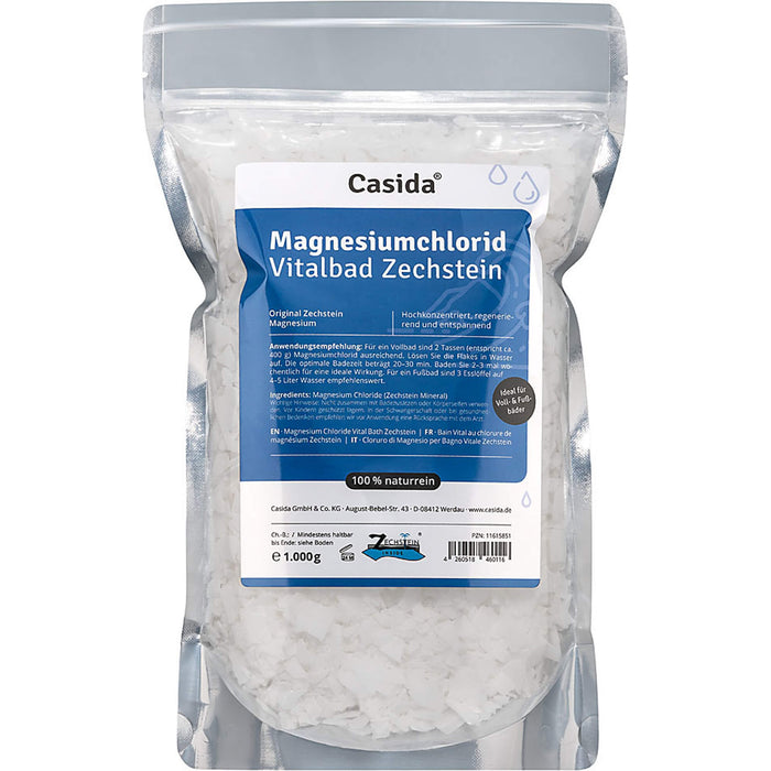 Casida Magnesiumchlorid Vitalbad Zechstein, 1000 g Badezusatz
