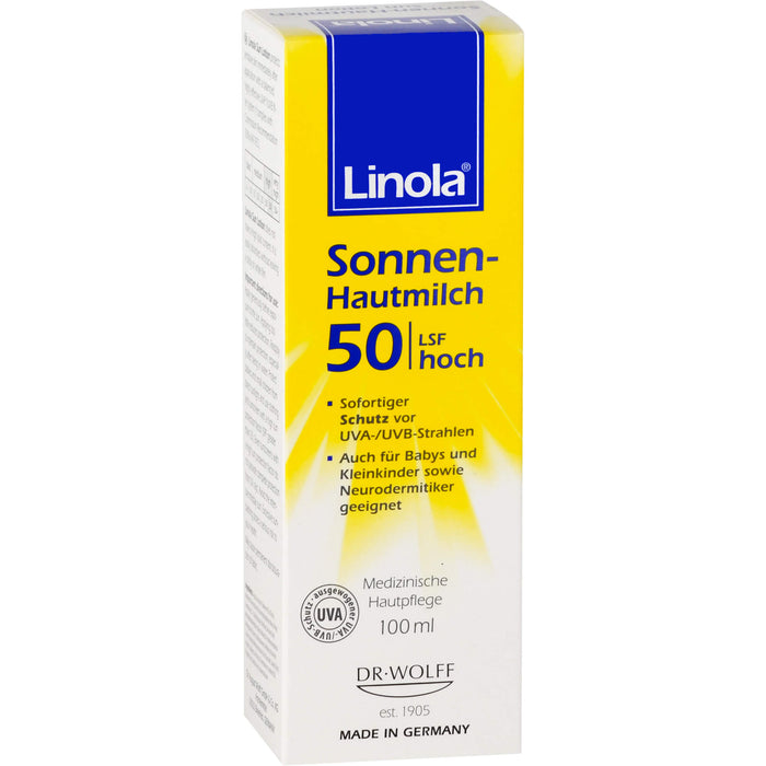 Linola Sonnen-Hautmilch LSF 50, 100 ml Lotion