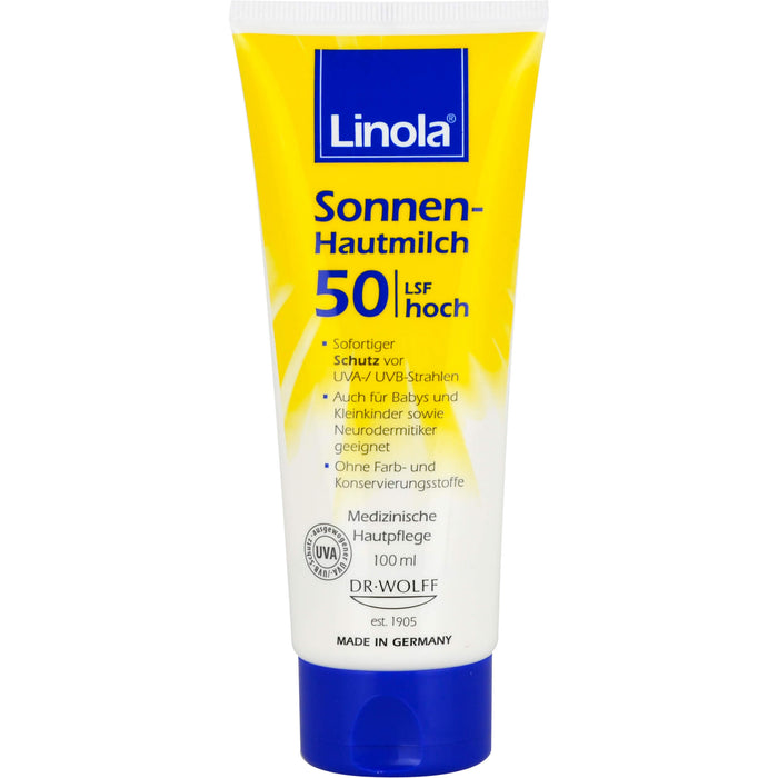 Linola Sonnen-Hautmilch LSF 50, 100 ml Lotion