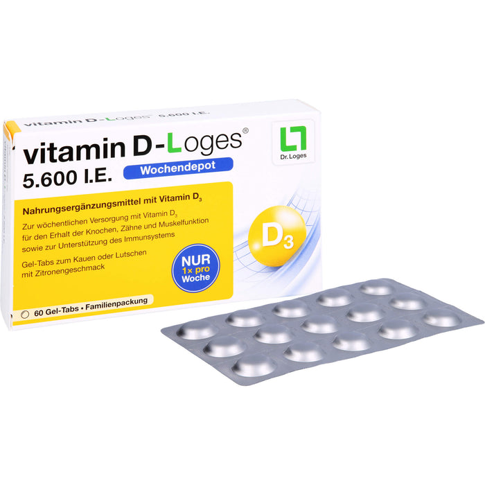 vitamin D-Loges 5.600 I.E. Gel-Tabs, 60 St. Tabletten