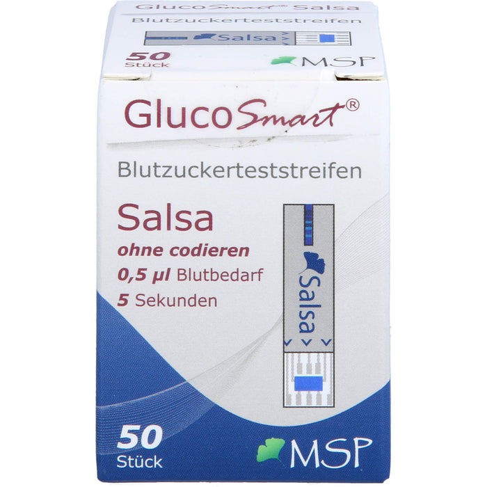 GlucoSmart Salsa Blutzuckerteststreifen Dose, 50 St. Teststreifen