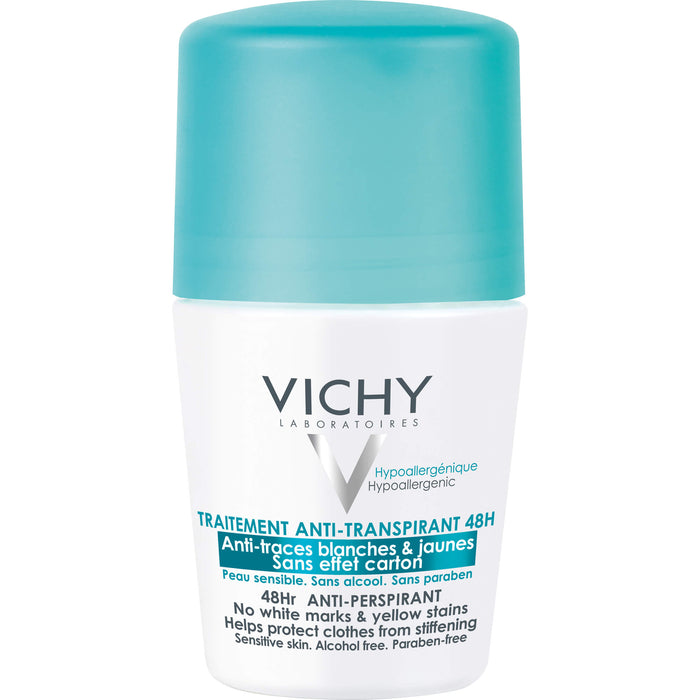 VICHY Deodorant Anti-Transpirant 48 h Roll-On Anti-Flecken, 50 ml Lösung