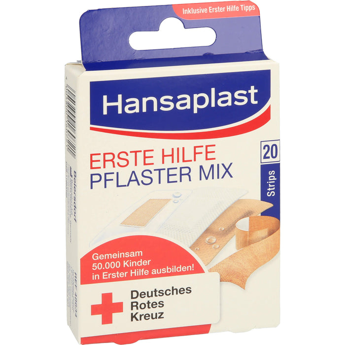 Hansaplast Erste Hilfe Pflaster Mix Strips, 20 St. Pflaster