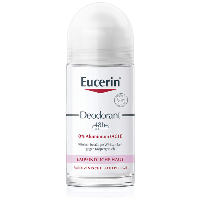 Eucerin Deodorant 48h Roll-on für empfindliche Haut, 50 ml Lösung