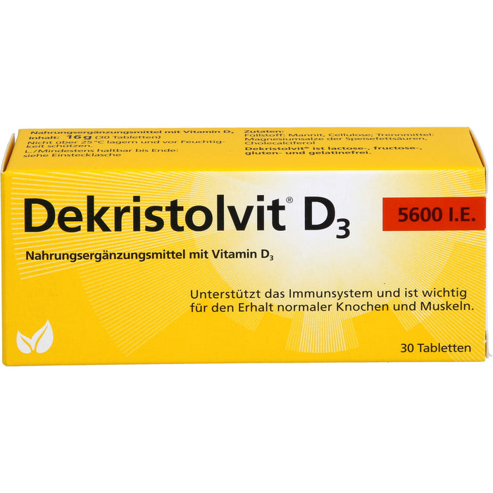 Dekristolvit D3 5600 I.E. Tabletten, 30 St. Tabletten