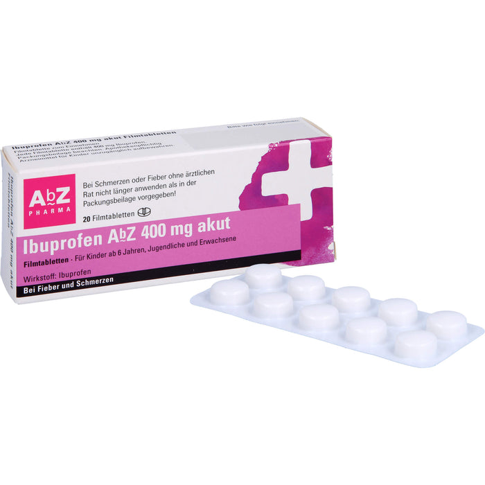 Ibuprofen AbZ 400 mg akut Filmtabletetten, 20 St. Tabletten
