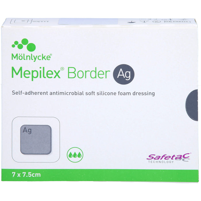 Mepilex Border AG Schaumverb. 7x7,5 cm, 5 St VER