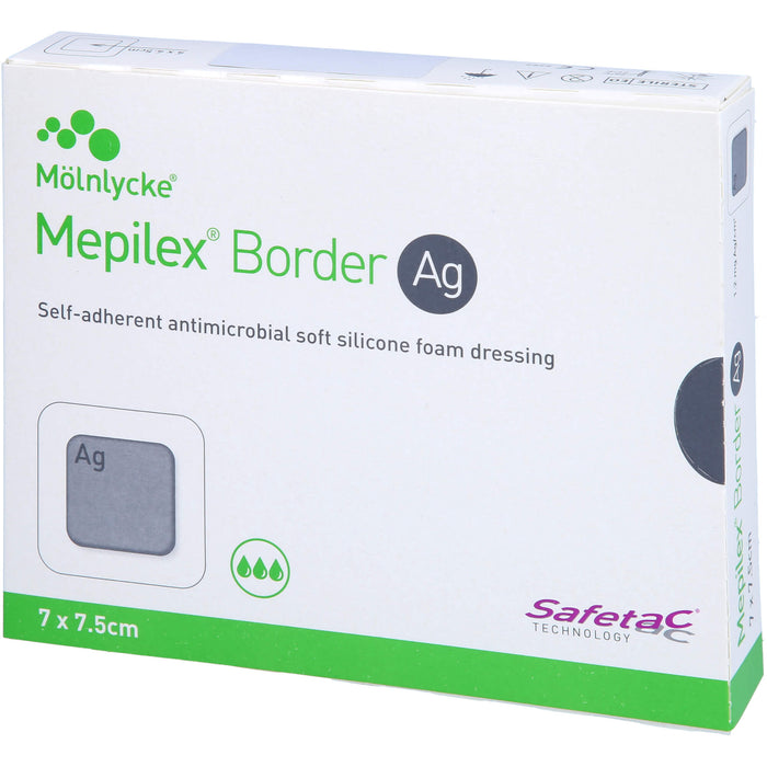 Mepilex Border AG Schaumverb. 7x7,5 cm, 5 St VER