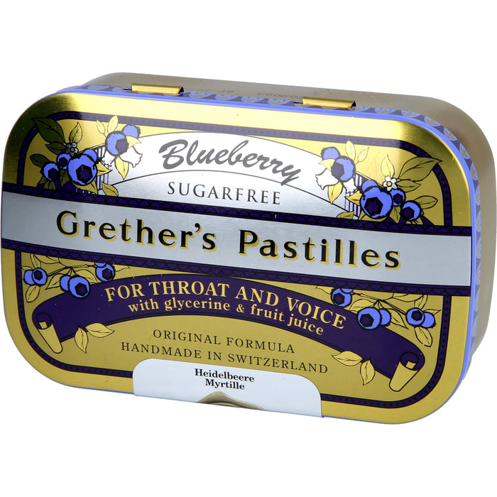 Grether's Pastilles Blueberry sugarfree, 110 g Pastillen