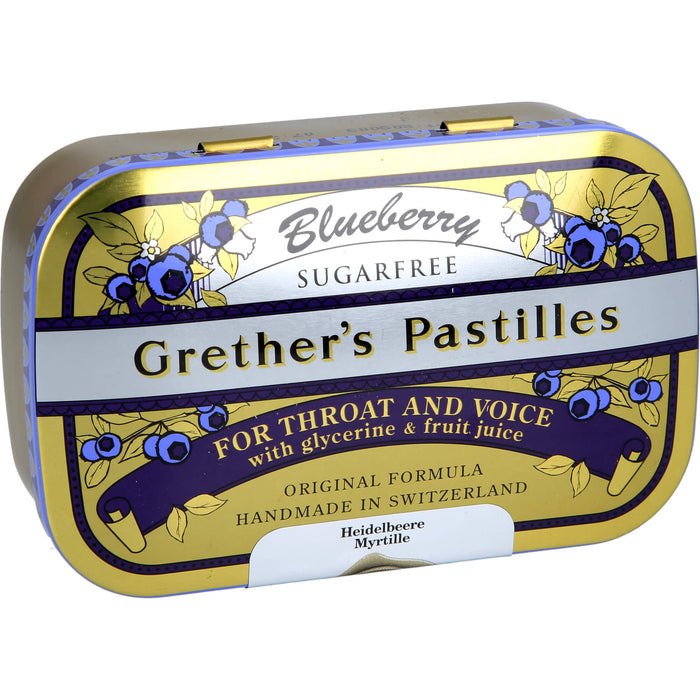 Grether's Pastilles Blueberry sugarfree, 110 g Pastillen