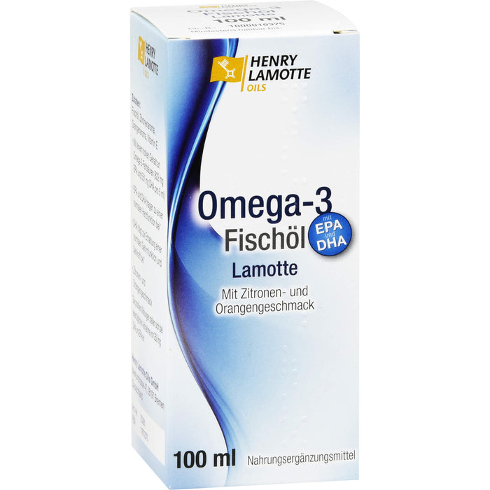 HENRY LAMOTTE OILS Omega-3 Fischöl mit Zitronen- und Orangengeschmack, 100 ml Öl