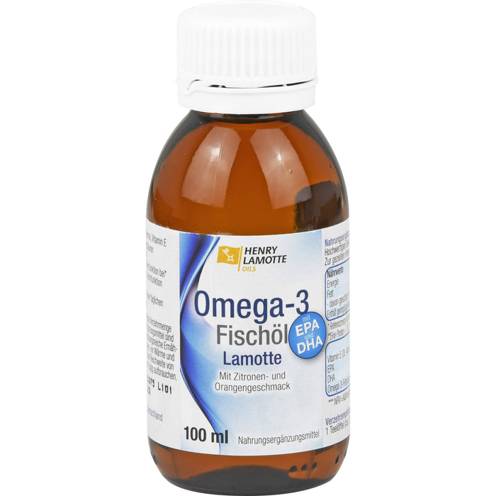 HENRY LAMOTTE OILS Omega-3 Fischöl mit Zitronen- und Orangengeschmack, 100 ml Öl