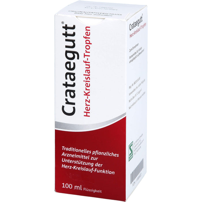 Crataegutt Herz-Kreislauf-Tropfen zur Unterstützung der Herz-Kreislauf-Funktion, 100 ml Lösung