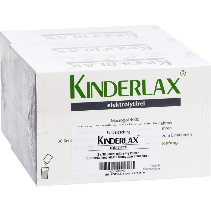 KINDERLAX elektrolytfrei zur symptomatischen Behandlung von Verstopfung, 90 St. Beutel
