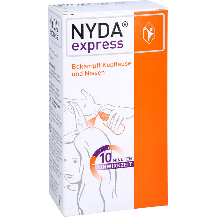 NYDA express Pumpspray bekämpft Kopfläuse und Nissen, 50 ml Lösung