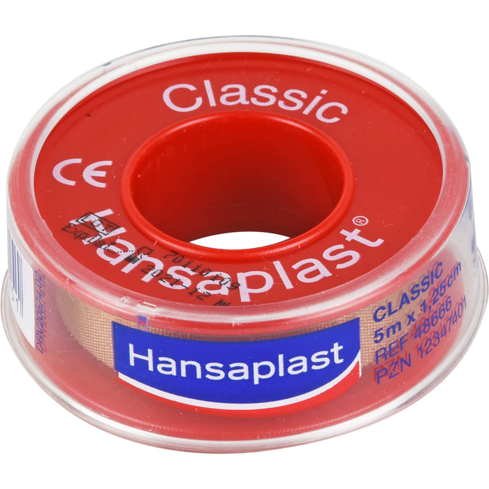 Hansaplast Classic Fixierpflaster 1,25 cm x 5 m, 1 St. Pflaster