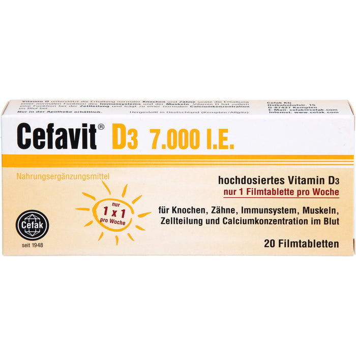 Cefavit D3 7,000 I.E., 20 St FTA