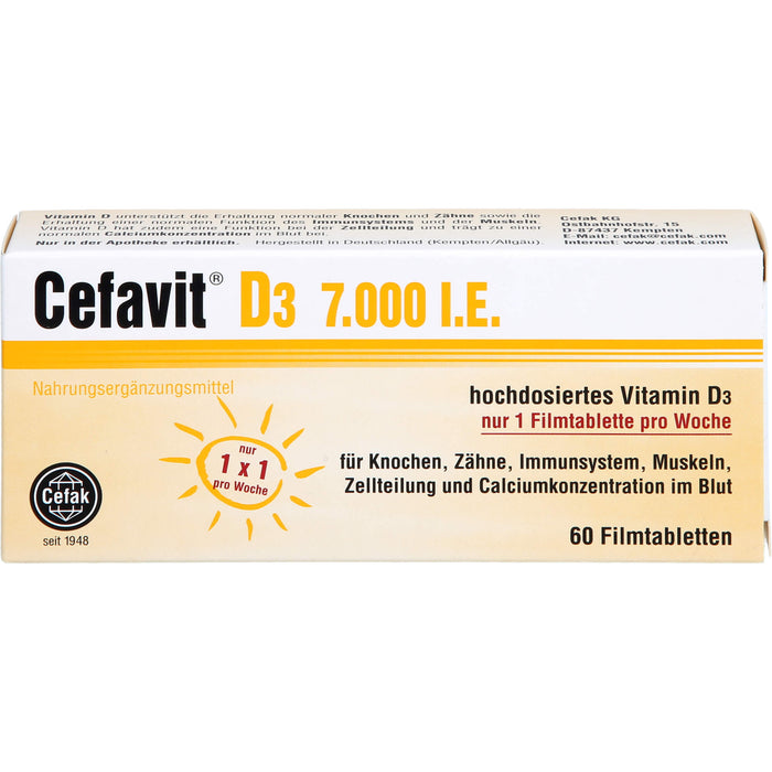 Cefavit D3 7.000 I.E. Filmtabletten, 60 St. Tabletten