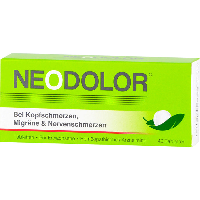 NEODOLOR Tabletten bei Kopfschmerzen, Migräne & Nervenschmerzen, 40 St. Tabletten