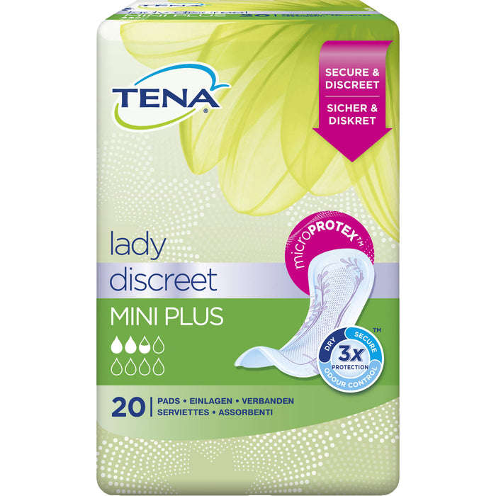 TENA Lady Discreet Mini Plus Inkontinenz Einlagen, 6X20 St