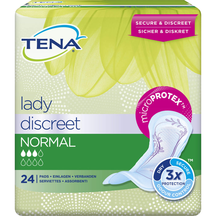 TENA Lady Discreet Normal Inkontinenz Einlagen, 24 St